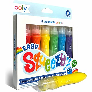 Easy Squeezy Squeezable Poster Paint Brushes - Set of 6