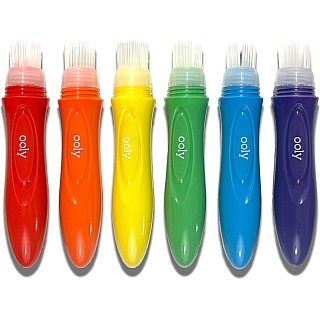 Easy Squeezy Squeezable Poster Paint Brushes - Set of 6