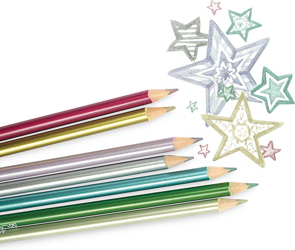 Photo Album Metallic Pencils, Pack of 3 – To The Nines Manitowish Waters