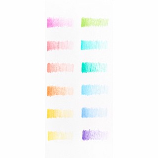Pastel Hues Colored Pencils (set Of 12)