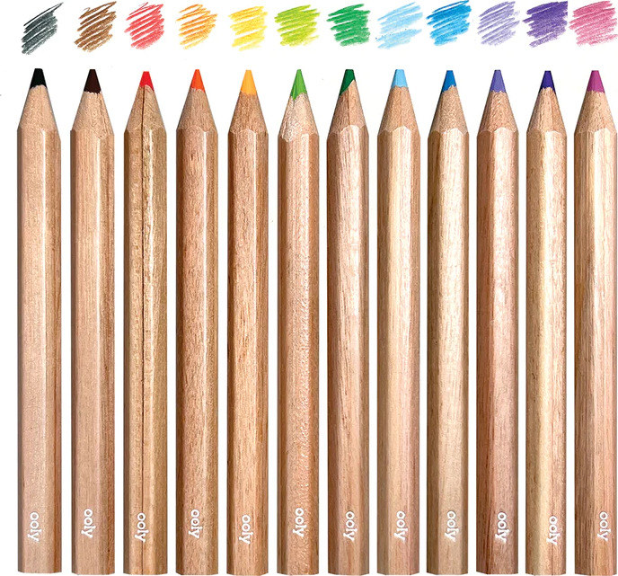 7957 12 Colouring Pencils Kids Set, Pencils Sharpener, Mini