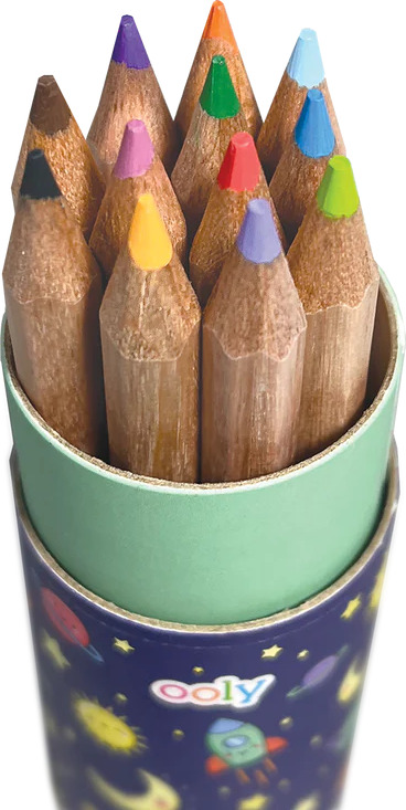 Mini Colored Pencil Set of 12 with Sharpener and Eraser in Plastic Case -  Wet Paint Artists' Materials and Framing