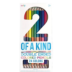 2 Of A Kind Double-Ended Colored Pencils - Set of 12