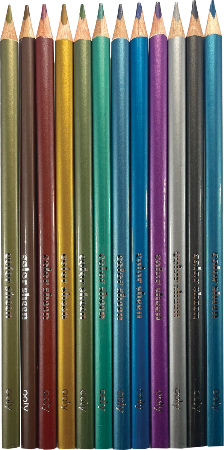 Color Sheen Metallic Colored Pencils - Set of 12