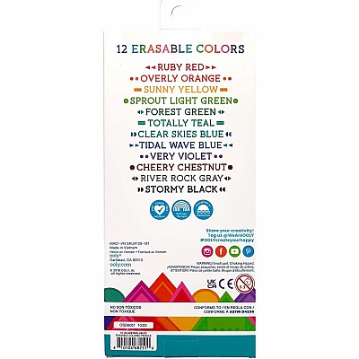 Un-Mistakeables! Erasable Colored Pencils - Set of 12