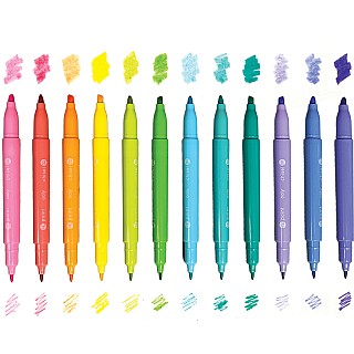 Pastel Hues Markers - Set of 12