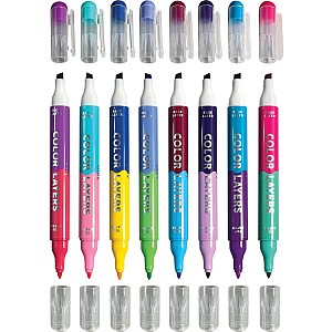 Color Layers Double-Ended Layering Markers (Set of 8 / 16 Colors)