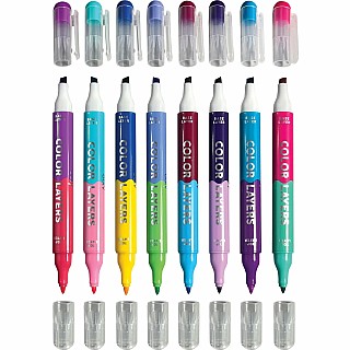 Color Layers Double-Ended Layering Markers (Set of 8 / 16 Colors)