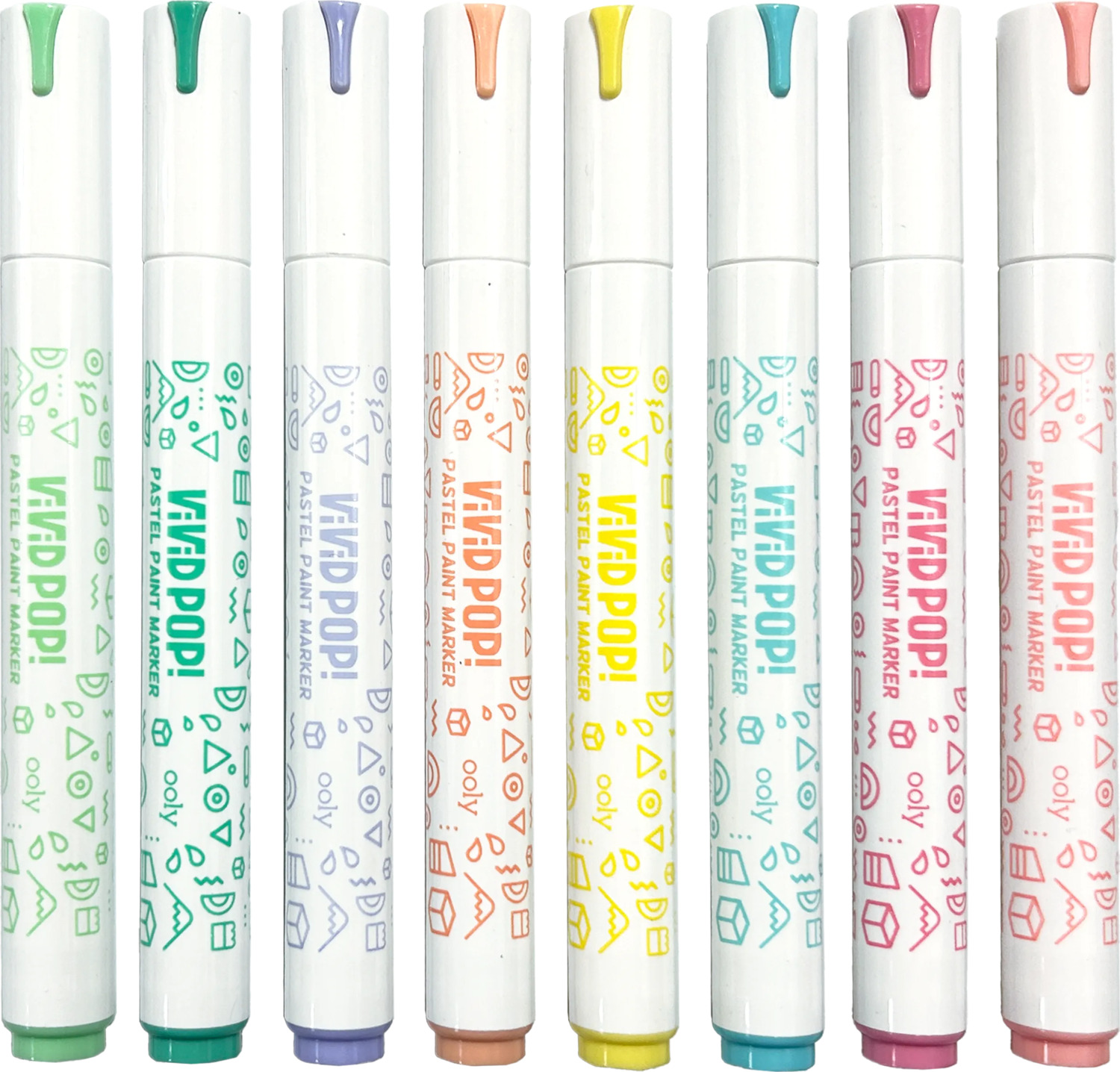 Vivid Pop! Water Based Paint Markers - Pastel - Set of 8