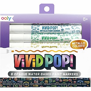 Vivid Pop! Water Based Paint Markers - Metallic - Set of 8