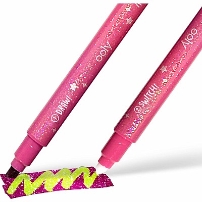 Switch-Eroo Sparkle Glittery Color Changing Markers - Set of 12