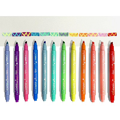 Switch-Eroo Sparkle Glittery Color Changing Markers - Set of 12