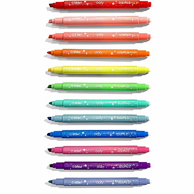 Switch-Eroo Sparkle Glittery Color Changing Markers - Set of 12