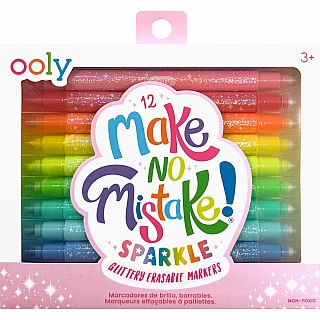 Make No Mistake! Sparkle Glittery Erasable Markers - Set of 12