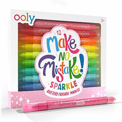 Make No Mistake! Sparkle Glittery Erasable Markers - Set of 12