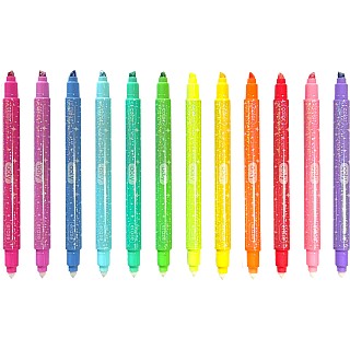 Make No Mistake! Sparkle Glittery Erasable Markers - Set of 12