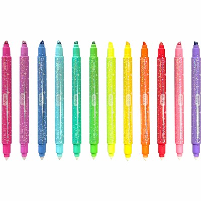 Make No Mistake! Sparkle Glittery Erasable Markers - Set of 12
