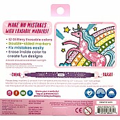 Make No Mistake! Sparkle Glittery Erasable Markers - Set of 12