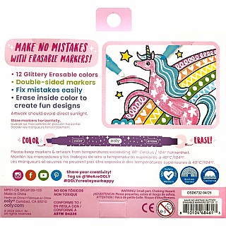 Make No Mistake! Sparkle Glittery Erasable Markers - Set of 12