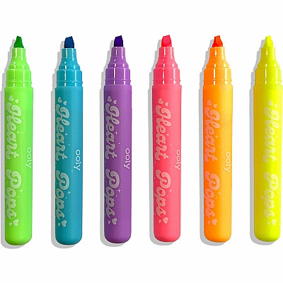 Heart Pops Neon Highlighters - Set of 6