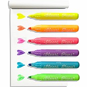 Heart Pops Neon Highlighters - Set of 6