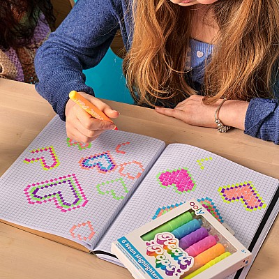 Heart Pops Neon Highlighters - Set of 6
