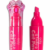 Lucky Cat Paw Scented Neon Highlighters - Set of 6