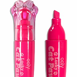 Lucky Cat Paw Scented Neon Highlighters - Set of 6