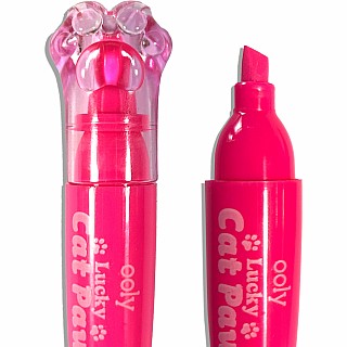 Lucky Cat Paw Scented Neon Highlighters - Set of 6