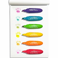 Lucky Cat Paw Scented Neon Highlighters - Set of 6