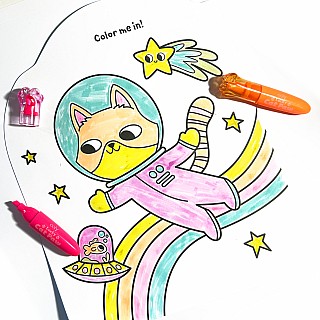 Lucky Cat Paw Scented Neon Highlighters - Set of 6