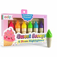 Sweet Scoops Scented Neon Highlighters - Set of 6