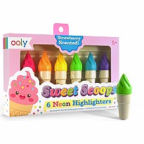 Sweet Scoops Scented Neon Highlighters - Set of 6