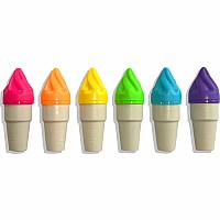 Sweet Scoops Scented Neon Highlighters - Set of 6