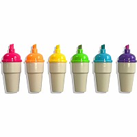 Sweet Scoops Scented Neon Highlighters - Set of 6