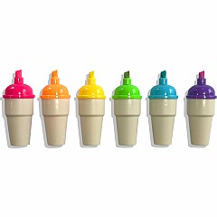 Sweet Scoops Scented Neon Highlighters - Set of 6