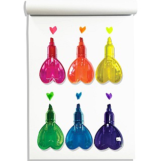 Heart Stacks Stacking Highlighters - 6 Color