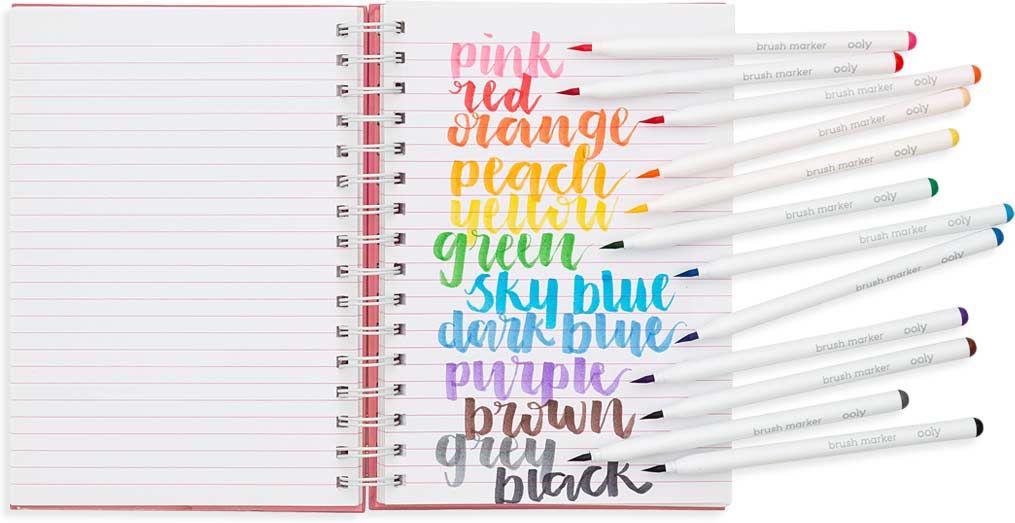 Ooly - Brilliant Brush Markers - Set of 12