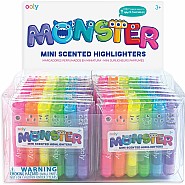 Mini Monster Scented Highlighters - Set of 6 / Display of 24