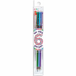 6 Click Multi Color Gel Pen  Fine Tip