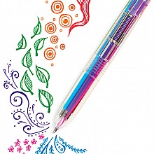 6 Click Multi Color Gel Pen  Fine Tip