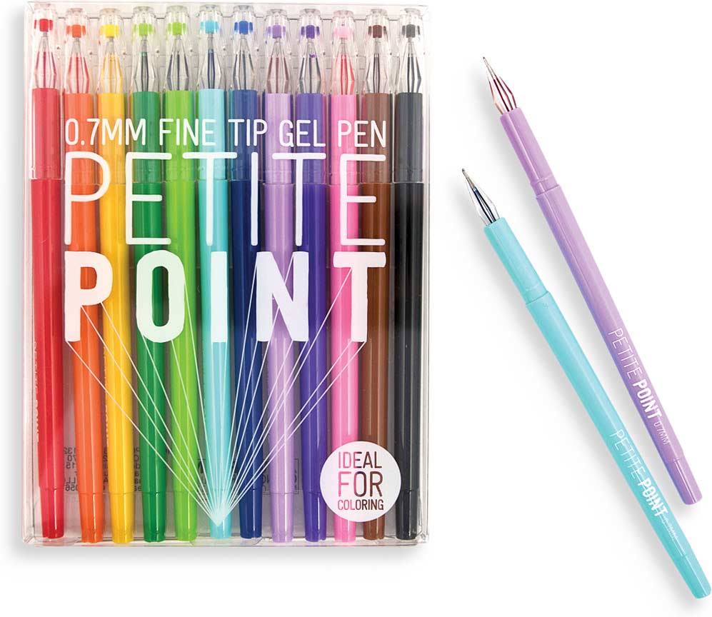 Petite Point Gel Pens - Set of 12 from Ooly (was International Arrivals) -  School Crossing