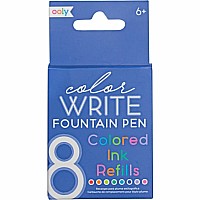 Color Write Fountain Pens Colored Ink Refills  Set Of 8