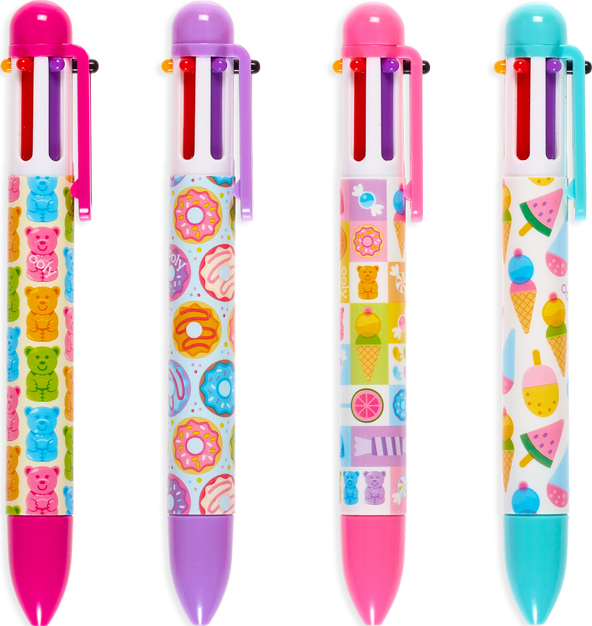 6 Glue Pens With Refill Set Different Colors Girly - Temu