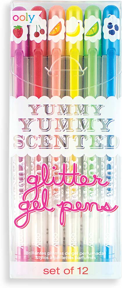 Yummy Yummy Scented Glitter Gel Pens - Set of 12 - Building Blocks