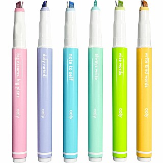 Noted! 2-in-1 Micro Fine Tip Pens & Highlighters - Set of 6