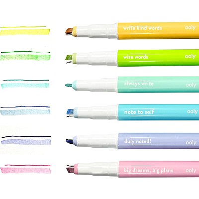 Noted! 2-in-1 Micro Fine Tip Pens & Highlighters - Set of 6