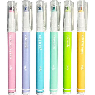 Noted! 2-in-1 Micro Fine Tip Pens & Highlighters - Set of 6