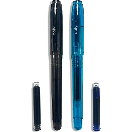 Splendid Duo Fountain Pens - Black & Blue Ink - Set of 2