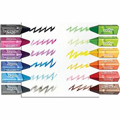 Happy Triangles Jumbo Crayons - Set of 12